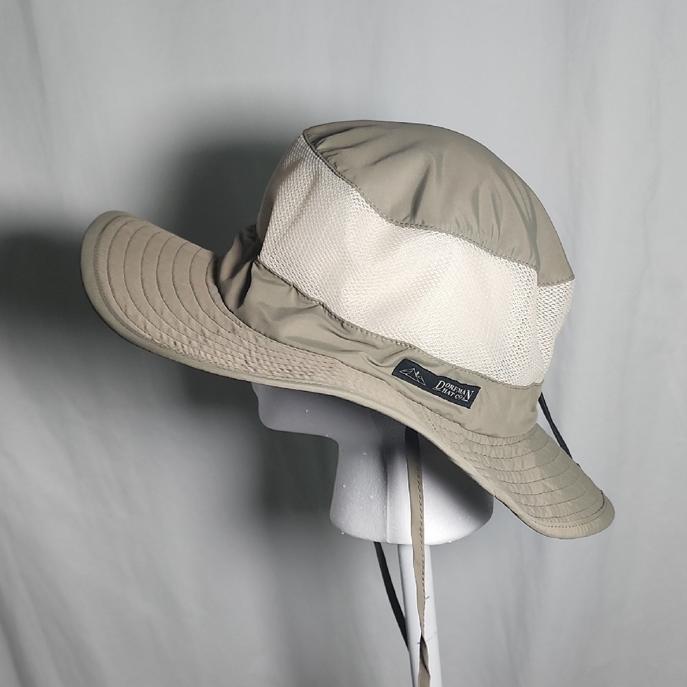 Men's Tan and Cream Outdoor Hat